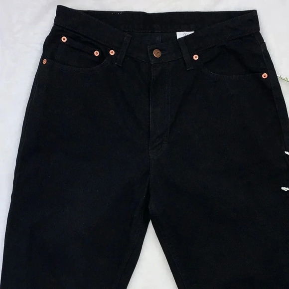 JORDACHE Vintage Y2K Black High Rise Tapered Leg Jeans No Stretch 13/14 Short - Picture 2 of 15